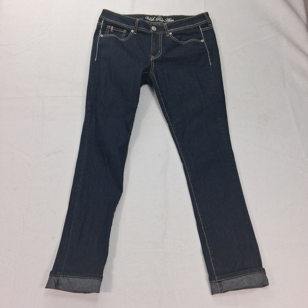 US Polo Assn Jeans Womens 11/12 Kate Skinny Dark Wash Stretch EUC